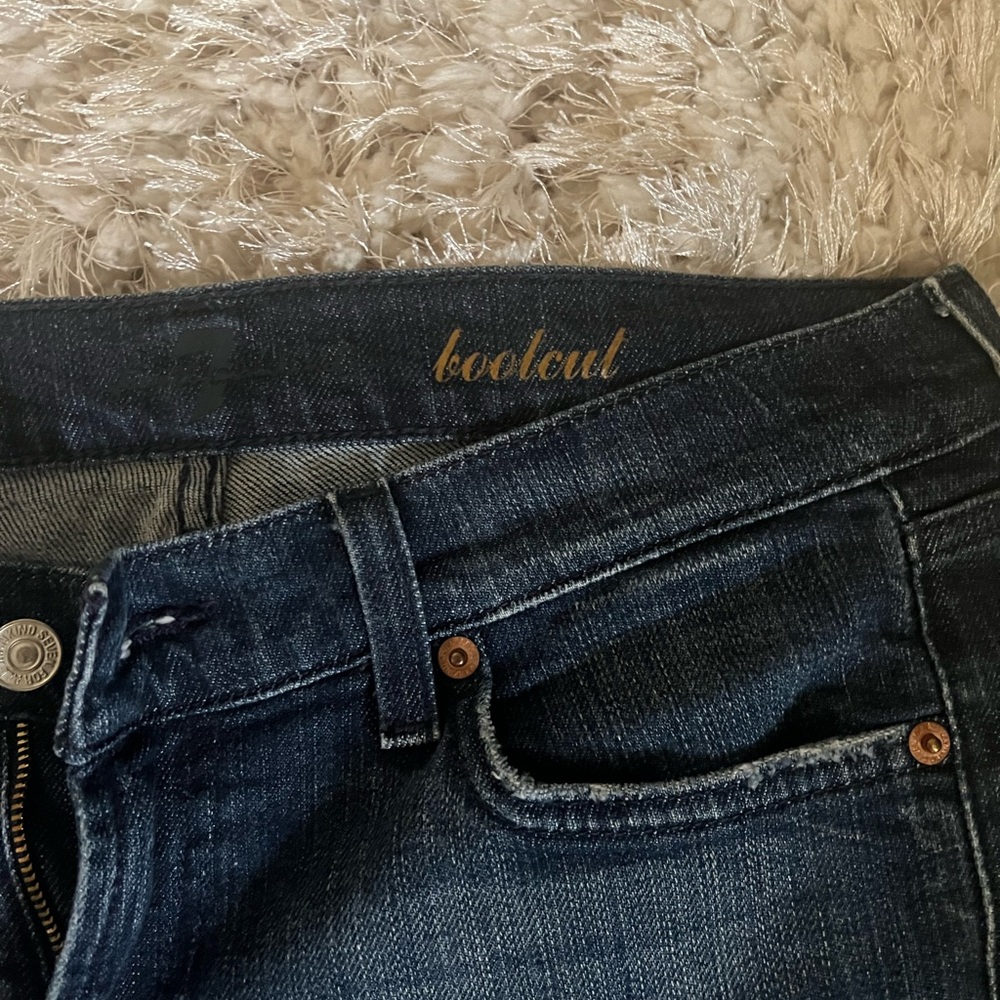 7 for All Mankind Dark Wash Bootcut Denim Jeans (29)